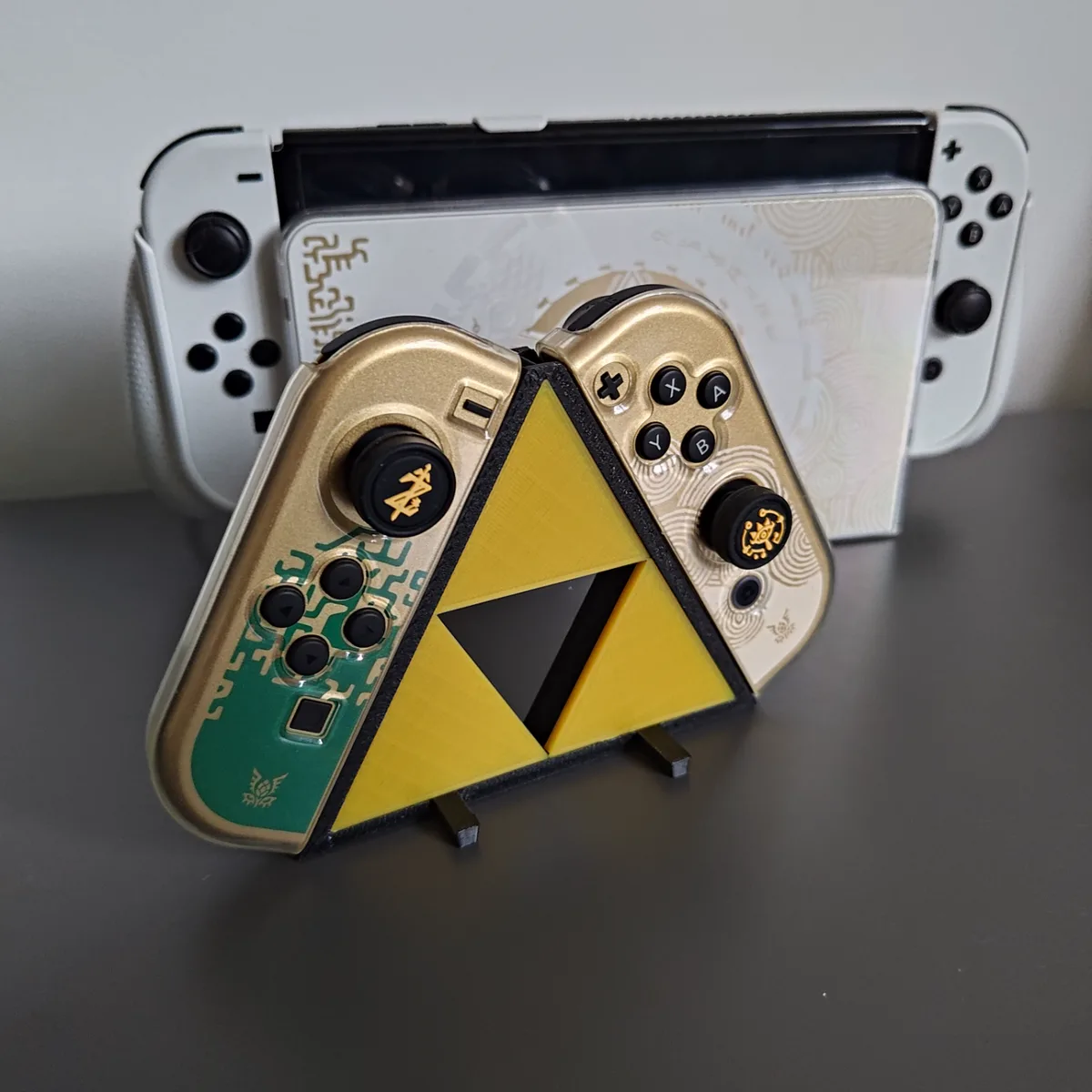 Soporte Zelda Triforce Joycon (no se necesita AMS) para impresión 3D, vista 2