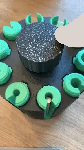 Organizador magnético (con tubos magnéticos) para impresión 3D, vista 3
