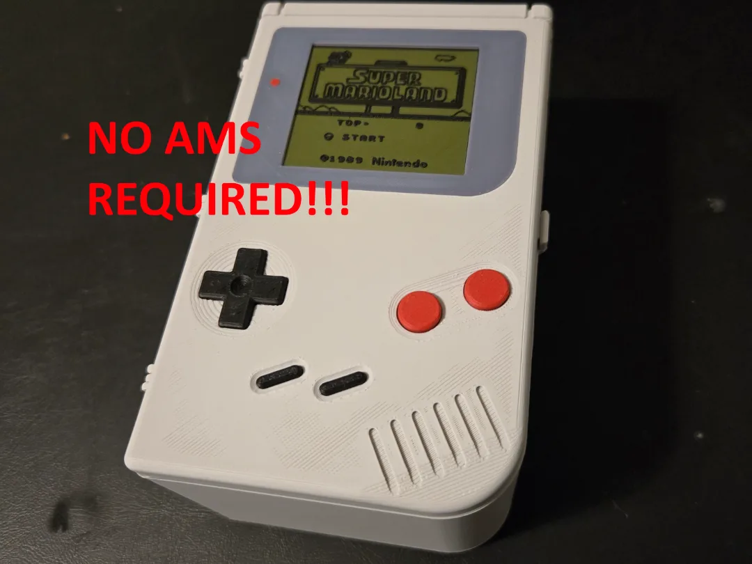 Caja de cubierta de Game Boy para impresión 3D, vista 1