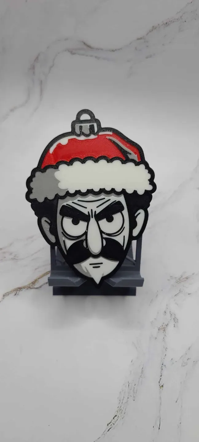 Adorno navideño de Borat gruñón, vista 1