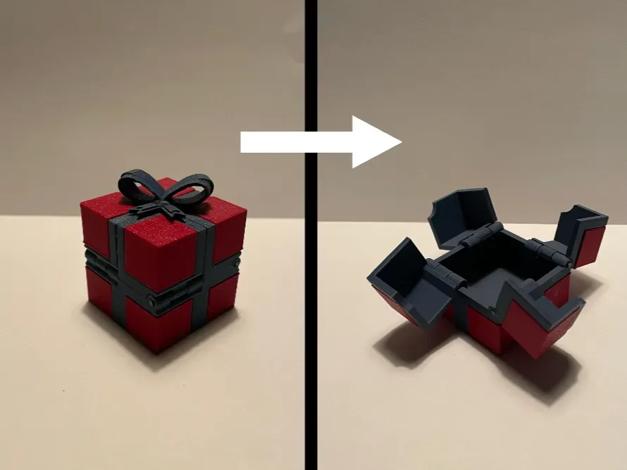 Caja de regalo de apertura satisfactoria (no se necesita AMS) para impresión 3D, vista 1