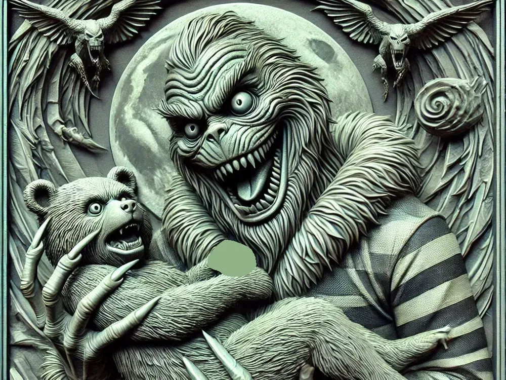 aterrador grinch hueforge, vista 1
