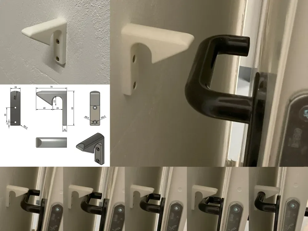 Soporte de puerta · Tope de puerta para impresión 3D, vista 1