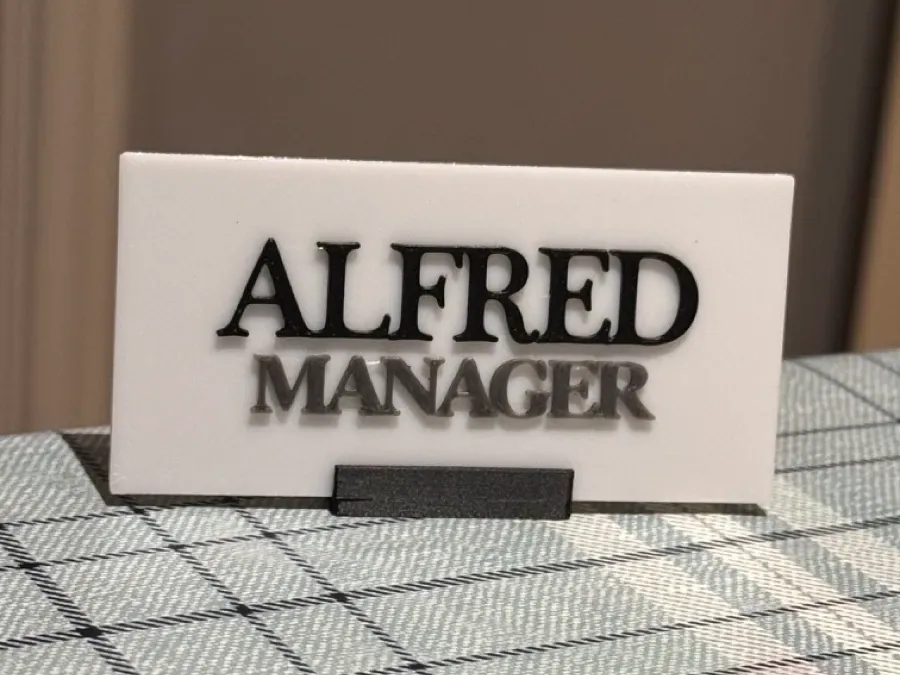 Placa de escritorio con soporte (editable), vista 1