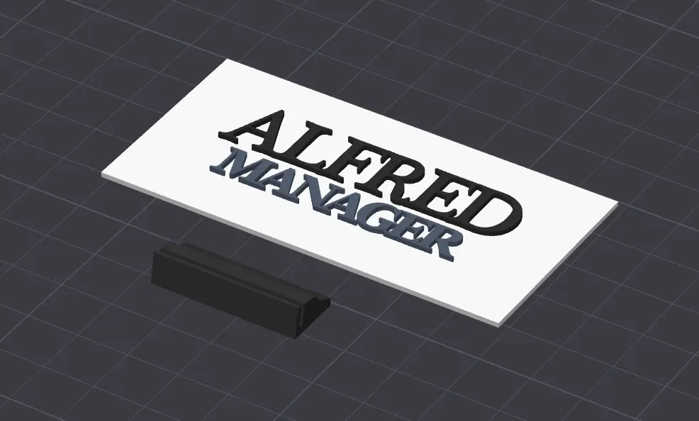 Placa de escritorio con soporte (editable), vista 2