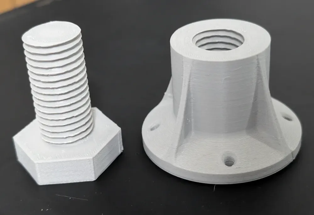 Pie atornillable ajustable de alta resistencia para impresión 3D, vista 1