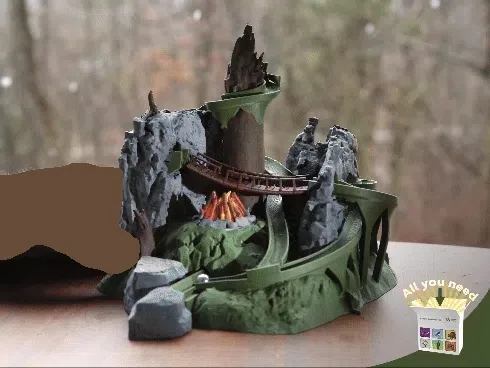 Forest Marble Run: puente giratorio y detalle de 360˚, vista 1