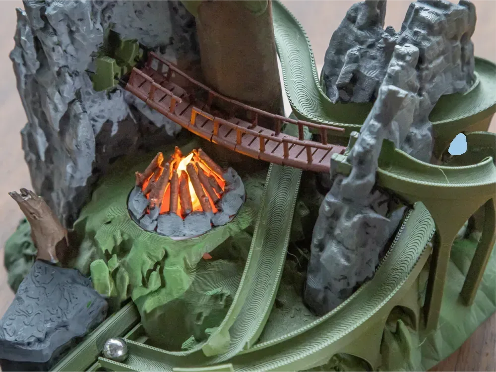 Forest Marble Run: puente giratorio y detalle de 360˚, vista 2