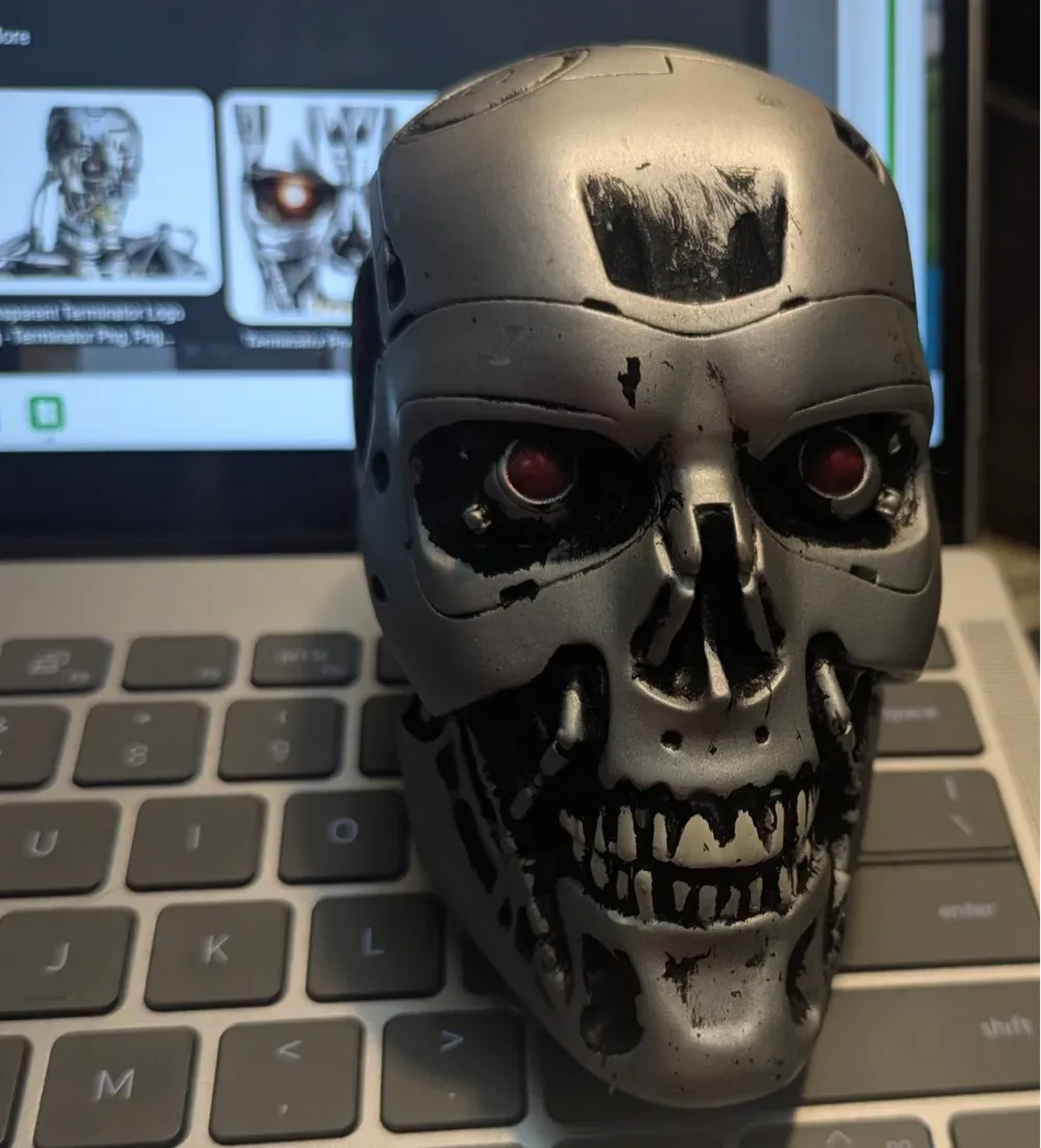 Terminator T-800 Skull (¡Usa soportes para imprimir!), vista 1