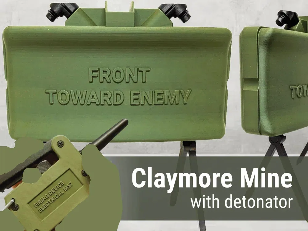 Mina Claymore de tamaño natural con patas plegables, vista 1