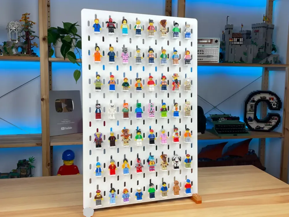 Placa de minifigura para IKEA Skadis para impresión 3D, vista 1