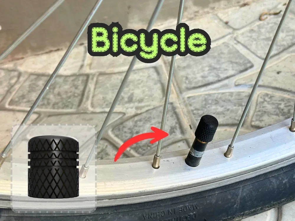Tapa de válvula universal para automóviles, motocicletas y bicicletas para impresión 3D, vista 3