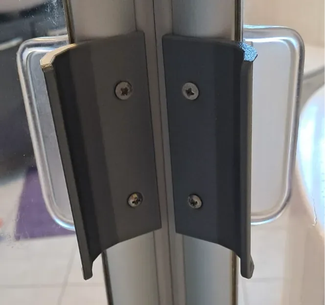 Mango de ducha para puerta de ducha sin marco, vista 1