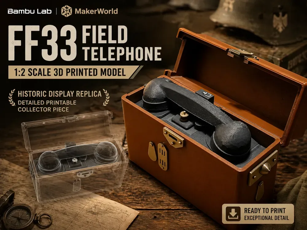 Teléfono de campaña Wehrmacht FF33 1:2, vista 1